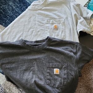 Carhartt Pocket Tees in Charcoal and Light Gray